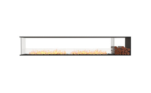 Ecosmart Fire Flex 122PN.BXR Peninsula Fireplace Insert - Black Finish / Stainless Steel Burner - ESF.FX.122PN.BXR